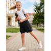 image:imageRolanko Girls Cargo Short Cotton Baggy Kids Summer Shorts with Pockets for Casual School Travel Hiking 915 YearsBlack