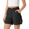 image:imageRolanko Girls Cargo Short Cotton Baggy Kids Summer Shorts with Pockets for Casual School Travel Hiking 915 YearsBlack