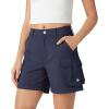 image:imageRolanko Girls Cargo Short Cotton Baggy Kids Summer Shorts with Pockets for Casual School Travel Hiking 915 YearsNavy