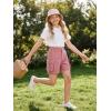 image:imageRolanko Girls Cargo Short Cotton Baggy Kids Summer Shorts with Pockets for Casual School Travel Hiking 915 YearsPink