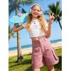 image:imageRolanko Girls Cargo Short Cotton Baggy Kids Summer Shorts with Pockets for Casual School Travel Hiking 915 YearsPink