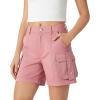 image:imageRolanko Girls Cargo Short Cotton Baggy Kids Summer Shorts with Pockets for Casual School Travel Hiking 915 YearsPink