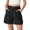image:imageRolanko Girls Cargo Short Cotton Baggy Kids Summer Shorts with Pockets for Casual School Travel Hiking 915 YearsBlack
