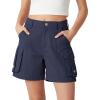 image:imageRolanko Girls Cargo Short Cotton Baggy Kids Summer Shorts with Pockets for Casual School Travel Hiking 915 YearsNavy