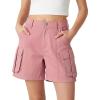 image:imageRolanko Girls Cargo Short Cotton Baggy Kids Summer Shorts with Pockets for Casual School Travel Hiking 915 YearsPink