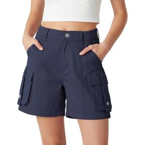 image:imageRolanko Girls Cargo Short Cotton Baggy Kids Summer Shorts with Pockets for Casual School Travel Hiking 915 YearsNavy