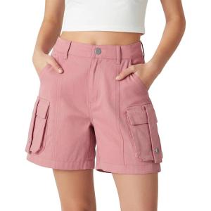 image:imageRolanko Girls Cargo Short Cotton Baggy Kids Summer Shorts with Pockets for Casual School Travel Hiking 915 YearsPink