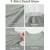 image:imageRolanko Boys TShirt and Shorts Summer Outfit Set Kids Cooling Short Sleeve Rash Guard and Shorts With Pockets SportsGraysuit