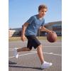 image:imageRolanko Boys TShirt and Shorts Summer Outfit Set Kids Cooling Short Sleeve Rash Guard and Shorts With Pockets SportsHazeblueset