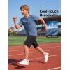 image:imageRolanko Boys TShirt and Shorts Summer Outfit Set Kids Cooling Short Sleeve Rash Guard and Shorts With Pockets SportsHazeblueset