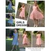 image:imageRolanko Girls Ruffle Sleeve Dress Square Neck Hollow Out Eyelet A Line Beach Vacation Summer Sundress 511YWhite