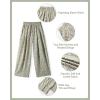 image:imageRolanko Girls Wide Leg Pants Flowy Palazzo Pants for Girls Kids Linen Trousers Loose Fit Casual Beach Travel 615YGreenfloral