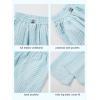 image:imageRolanko Girls Wide Leg Pants Flowy Palazzo Pants for Girls Kids Linen Trousers Loose Fit Casual Beach Travel 615YGreenplaid