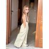 image:imageRolanko Girls Wide Leg Pants Flowy Palazzo Pants for Girls Kids Linen Trousers Loose Fit Casual Beach Travel 615YKhaki