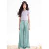 image:imageRolanko Girls Wide Leg Pants Flowy Palazzo Pants for Girls Kids Linen Trousers Loose Fit Casual Beach Travel 615YSeablue