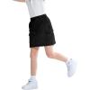 image:imageRolanko Girls Cargo Skirt Parachute Shorts Skirt with Pockets Summer Kids Skirt Casual Daily Hiking 513YBlack