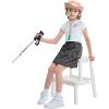 image:imageRolanko Girls Cargo Skirt Parachute Shorts Skirt with Pockets Summer Kids Skirt Casual Daily Hiking 513YGrey