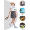 image:imageRolanko Girls Cargo Skirt Parachute Shorts Skirt with Pockets Summer Kids Skirt Casual Daily Hiking 513YGrey