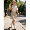 image:imageRolanko Girls Cargo Skirt Parachute Shorts Skirt with Pockets Summer Kids Skirt Casual Daily Hiking 513YKhaki