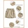image:imageRolanko Girls Cargo Skirt Parachute Shorts Skirt with Pockets Summer Kids Skirt Casual Daily Hiking 513YKhaki