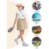 image:imageRolanko Girls Cargo Skirt Parachute Shorts Skirt with Pockets Summer Kids Skirt Casual Daily Hiking 513YKhaki