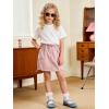image:imageRolanko Girls Cargo Skirt Parachute Shorts Skirt with Pockets Summer Kids Skirt Casual Daily Hiking 513YPink