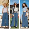 image:imageRolanko Girls Linen Pants Flowy Kids Wide Leg Pants Breathable Loose Palazzo Trousers Beach School Daily Indigo 1415 Years