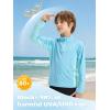 image:imageRolanko Boys UPF 50 Rash Guard Long Sleeve 14 Zip Sun Protection Swim Shirt Beach Water SportsBlue