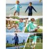 image:imageRolanko Boys UPF 50 Rash Guard Long Sleeve 14 Zip Sun Protection Swim Shirt Beach Water SportsGreen