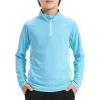 image:imageRolanko Boys UPF 50 Rash Guard Long Sleeve 14 Zip Sun Protection Swim Shirt Beach Water SportsBlue