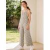 image:imageRolanko Girls Jumpsuit Sleeveless Romper Wide Leg Pants Overalls for Kids Loose Jumpers with Pockets 414 YearsGreenrose