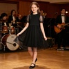 image:imageRolanko Girls Short Puff Sleeve Dress Contrast Mesh Ruffle Crew Neck Elegant Flower Girl Wedding Prom Summer DressBlack