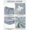 image:imageRolanko Girls Jean Skirt Tiered Ruffle Denim Skort Elastic Waist Denim Skirts with Pockets for Kids School Daily Wear 614YBow