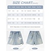 image:imageRolanko Girls Jean Skirt Tiered Ruffle Denim Skort Elastic Waist Denim Skirts with Pockets for Kids School Daily Wear 614YBow