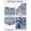 image:imageRolanko Girls Jean Skirt Tiered Ruffle Denim Skort Elastic Waist Denim Skirts with Pockets for Kids School Daily Wear 614YCargo