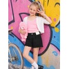 image:imageRolanko Girls Jean Shorts Wide Leg Baggy Denim Shorts Elastic Waist Kids Shorty Summer Short with Pocket 614 YearsBlackholesstar