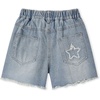 image:imageRolanko Girls Jean Shorts Wide Leg Baggy Denim Shorts Elastic Waist Kids Shorty Summer Short with Pocket 614 YearsBlueholesstar