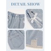 image:imageRolanko Girls Jean Shorts Wide Leg Baggy Denim Shorts Elastic Waist Kids Shorty Summer Short with Pocket 614 YearsPearlbow