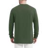 imageMAGCOMSEN Mens Henley Long Sleeve Casual Shirts Cotton Pocket t Shirts Summer Fitted Plain Tops Lightweight FashionArmy Green
