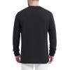 imageMAGCOMSEN Mens Henley Long Sleeve Casual Shirts Cotton Pocket t Shirts Summer Fitted Plain Tops Lightweight FashionBlack