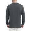 imageMAGCOMSEN Mens Henley Long Sleeve Casual Shirts Cotton Pocket t Shirts Summer Fitted Plain Tops Lightweight FashionDark Grey