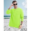 imageMAGCOMSEN Mens Henley Long Sleeve Casual Shirts Cotton Pocket t Shirts Summer Fitted Plain Tops Lightweight FashionFl Green