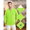 imageMAGCOMSEN Mens Henley Long Sleeve Casual Shirts Cotton Pocket t Shirts Summer Fitted Plain Tops Lightweight FashionFl Green