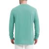 imageMAGCOMSEN Mens Henley Long Sleeve Casual Shirts Cotton Pocket t Shirts Summer Fitted Plain Tops Lightweight FashionGrey Green