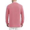 imageMAGCOMSEN Mens Henley Long Sleeve Casual Shirts Cotton Pocket t Shirts Summer Fitted Plain Tops Lightweight FashionGrey Pink