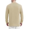 imageMAGCOMSEN Mens Henley Long Sleeve Casual Shirts Cotton Pocket t Shirts Summer Fitted Plain Tops Lightweight FashionKhaki