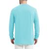 imageMAGCOMSEN Mens Henley Long Sleeve Casual Shirts Cotton Pocket t Shirts Summer Fitted Plain Tops Lightweight FashionLakeblue