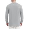 imageMAGCOMSEN Mens Henley Long Sleeve Casual Shirts Cotton Pocket t Shirts Summer Fitted Plain Tops Lightweight FashionLight Grey