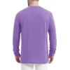 imageMAGCOMSEN Mens Henley Long Sleeve Casual Shirts Cotton Pocket t Shirts Summer Fitted Plain Tops Lightweight FashionLight Purple