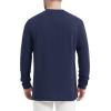 imageMAGCOMSEN Mens Henley Long Sleeve Casual Shirts Cotton Pocket t Shirts Summer Fitted Plain Tops Lightweight FashionNevy Blue
